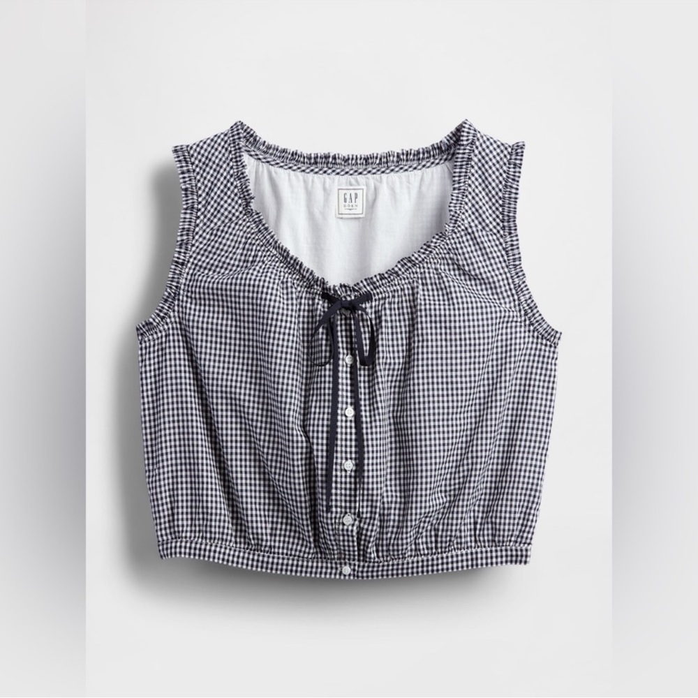 Gap x DOEN Gingham Crop Tank Top